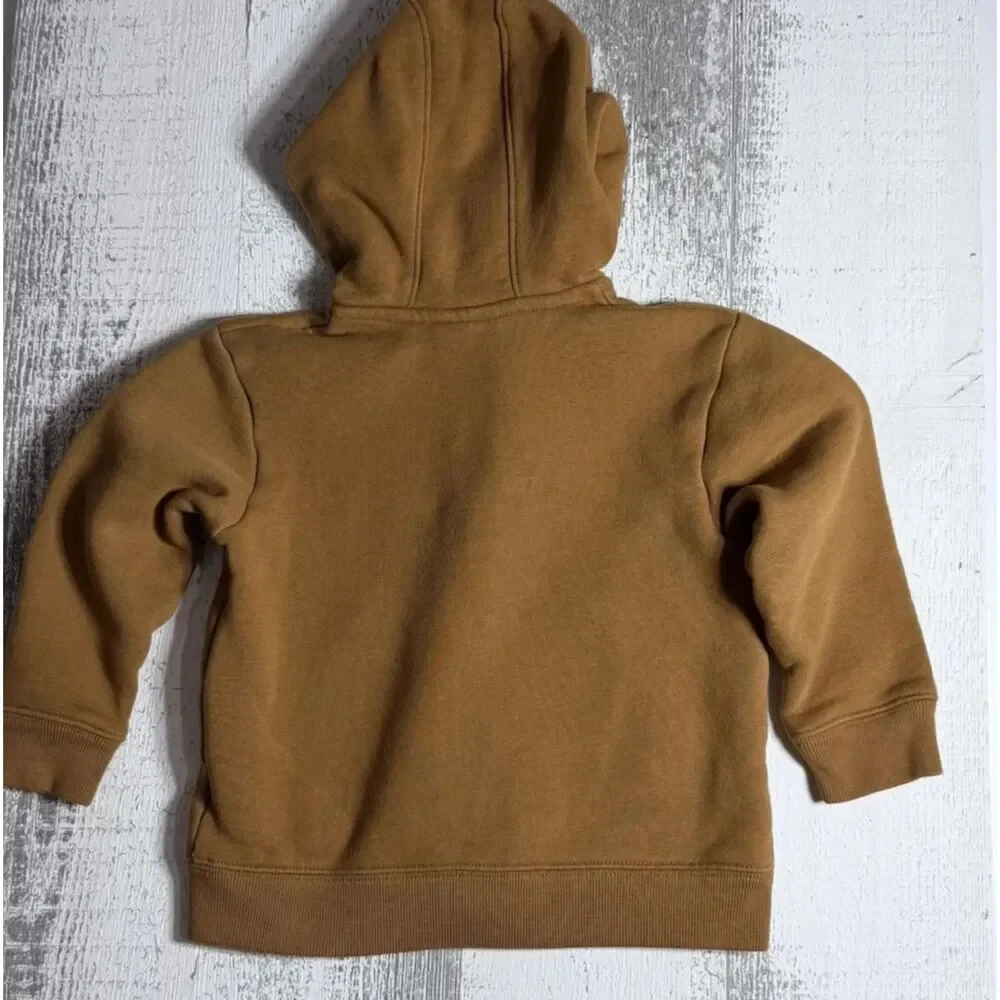Carhartt Full Zip Hoodie Kid's 2T Sweatshirt Brown Embroidered Logo Pockets